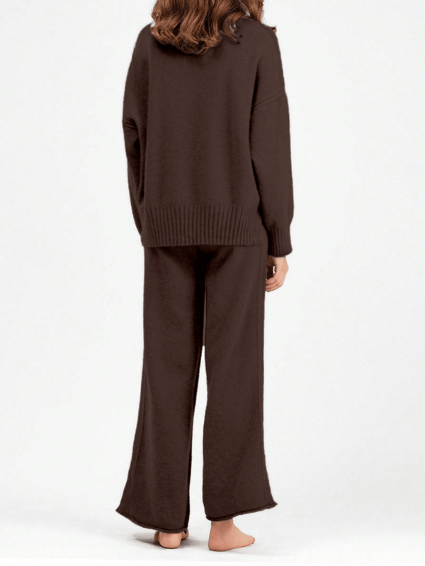 Conjunto Tricô Oversized Com Calça Pantalona