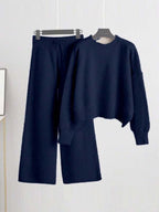 Conjunto Tricô Oversized Com Calça Pantalona