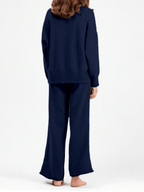 Conjunto Tricô Oversized Com Calça Pantalona