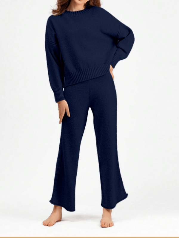 Conjunto Tricô Oversized Com Calça Pantalona