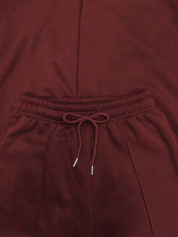 Conjunto Moletom Com Gola Zíper E Calça Pantalona Oversized