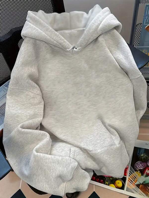 Moletom Oversized Com Capuz Estilo Minimalista