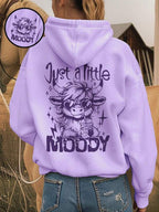 Moletom Com Capuz Moody Cow Graphic Streetwear