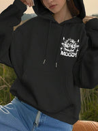Moletom Com Capuz Moody Cow Graphic Streetwear