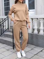 Conjunto Moletom Com Gola Half Zip E Calça Jogger