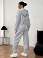 Conjunto Moletom Com Zíper E Calça Jogger Oversized