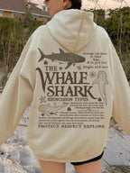 Moletom Oversized Whale Shark Graphic Streetwear