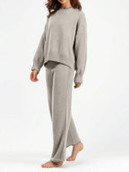 Conjunto Tricô Oversized Com Calça Pantalona