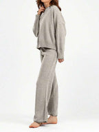 Conjunto Tricô Oversized Com Calça Pantalona