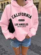 Moletom California Los Angeles Com Capuz Oversized
