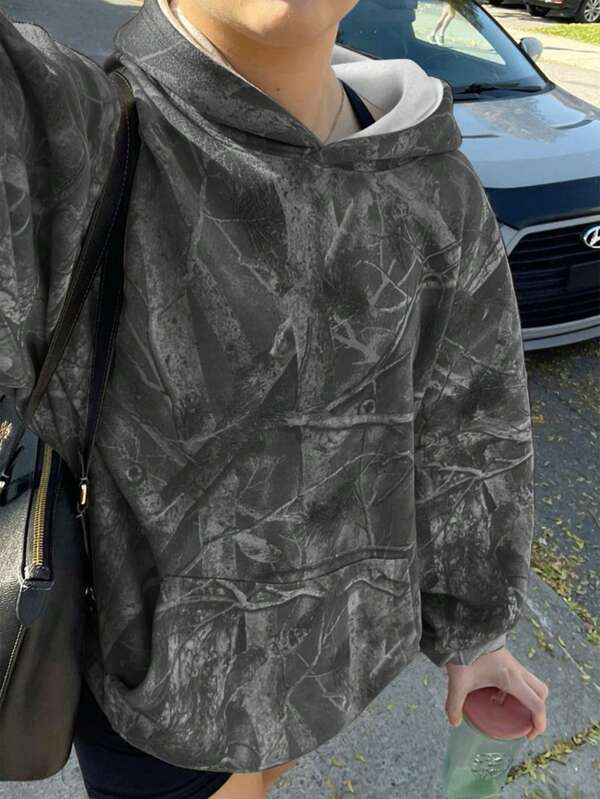 Moletom Oversized Camuflado Estilo Urbano