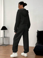 Conjunto Moletom Com Zíper E Calça Jogger Oversized