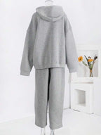 Conjunto Moletom Oversized Com Jaqueta E Calça Wide Leg