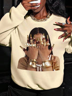 Moletom Oversized Estampa Fashion Streetwear