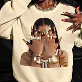 Moletom Oversized Estampa Fashion Streetwear