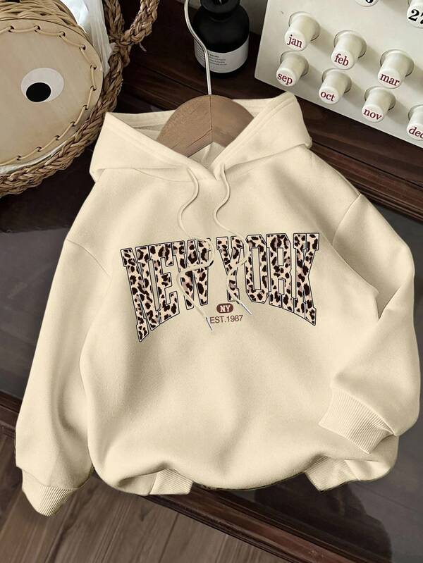 Moletom New York Animal Print Com Capuz