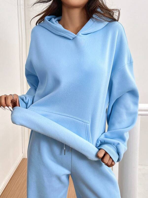 Conjunto Moletom Cropped Oversized Wide Leg Casual