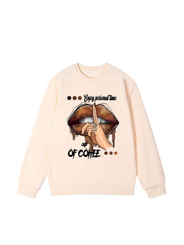 Moletom Oversized Coffee Graphic Streetwear