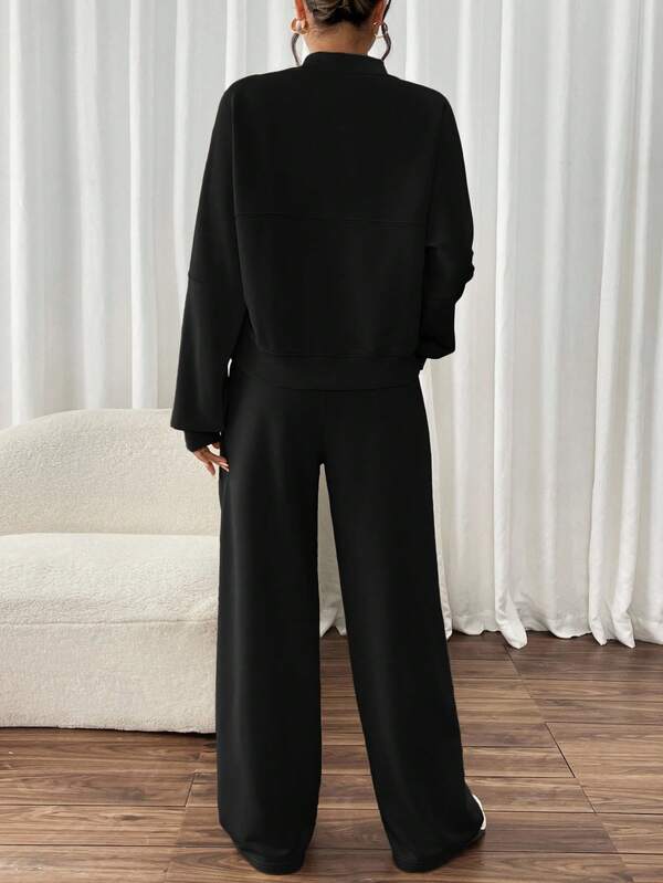 Conjunto Moletom Com Zíper E Calça Pantalona