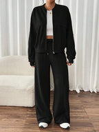 Conjunto Moletom Com Zíper E Calça Pantalona