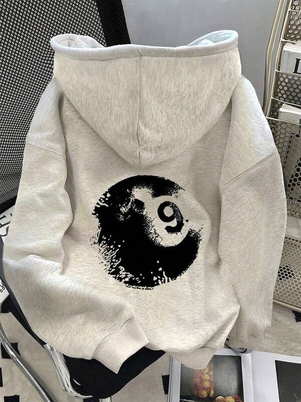 Moletom Yin Yang Com Capuz E Estampa Costas