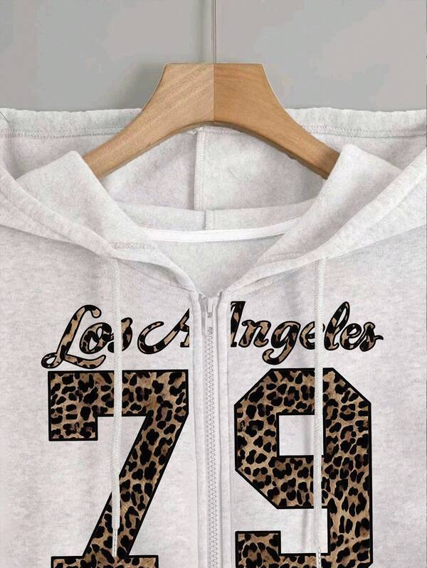 Moletom Los Angeles 79 Animal Print Com Zíper