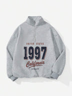 Moletom California 1997 Com Gola Zíper Peluciado