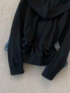 Moletom Cropped Com Zíper Estilo Minimalista