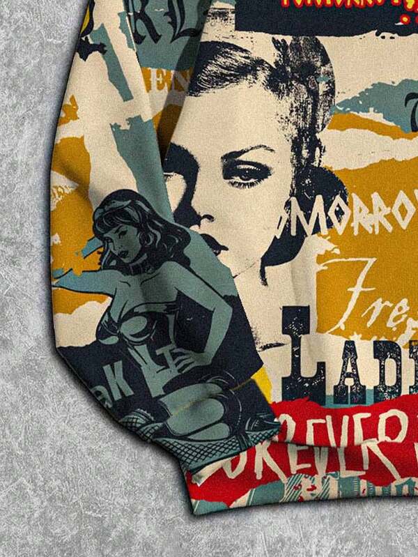 Moletom Oversized Graphic Rings Streetwear