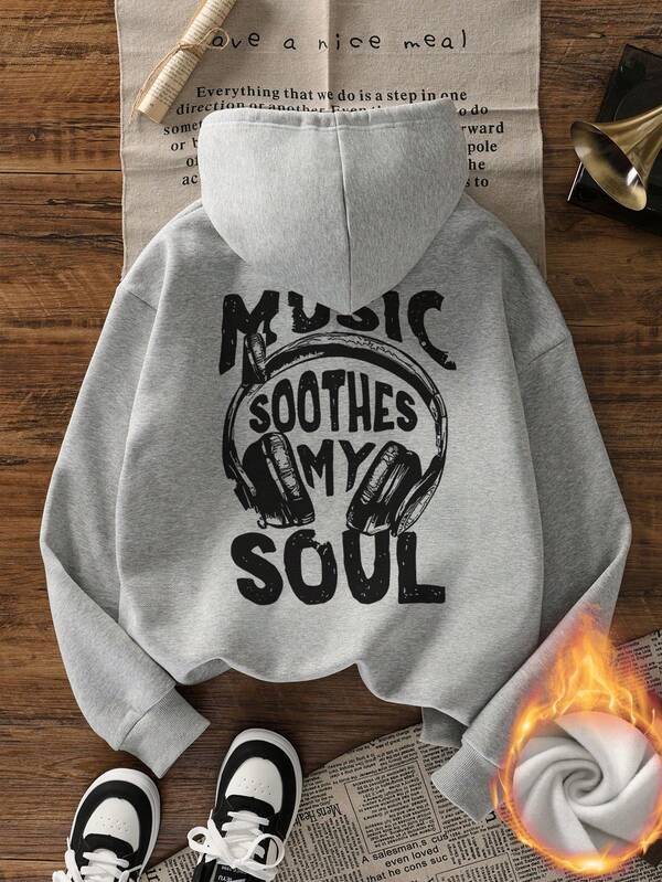 Moletom Music Soul Com Capuz E Forro Peluciado