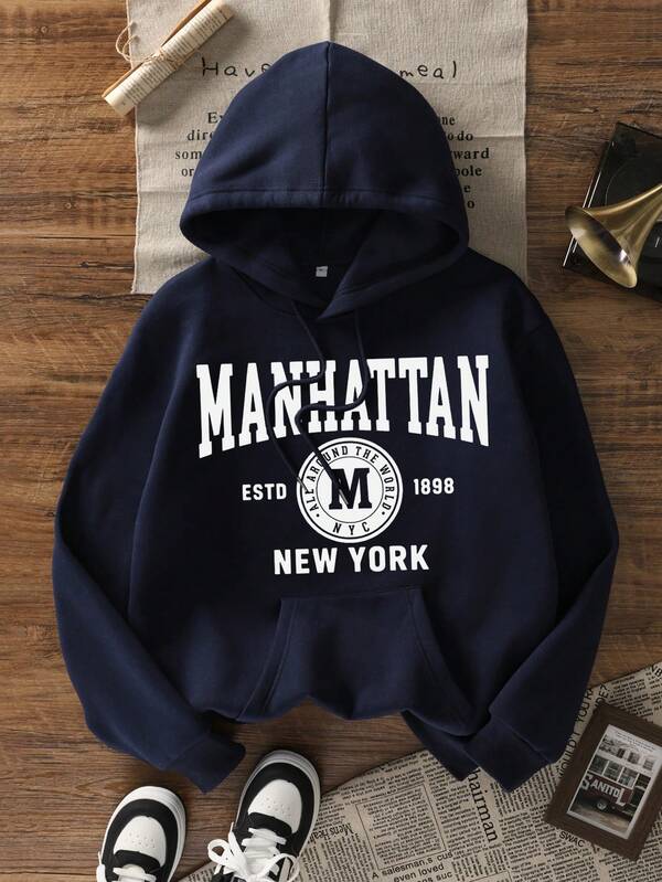 Moletom Manhattan New York Com Forro Peluciado