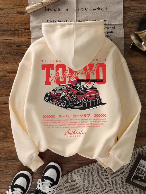 Moletom Tokyo Carro Esportivo Com Capuz Peluciado