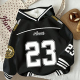 Moletom Varsity 23 Com Capuz E Estampa College