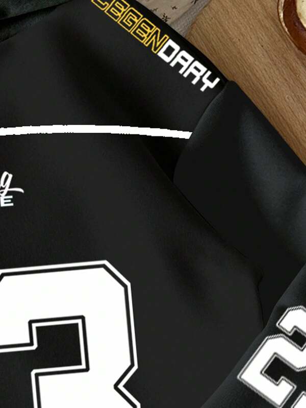 Moletom Varsity 23 Com Capuz E Estampa College
