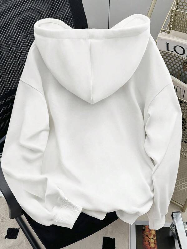Moletom Oversized Com Capuz Estilo Minimalista