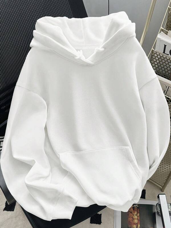 Moletom Oversized Com Capuz Estilo Minimalista