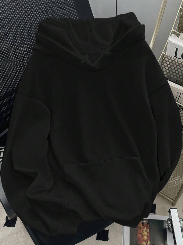 Moletom Oversized Com Capuz Estilo Minimalista