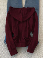 Moletom Cropped Com Zíper Estilo Minimalista