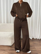 Conjunto Moletom Com Zíper E Calça Pantalona