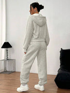 Conjunto Moletom Com Zíper E Calça Jogger Oversized