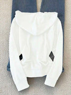 Moletom Cropped Com Zíper Estilo Minimalista