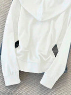 Moletom Cropped Com Zíper Estilo Minimalista