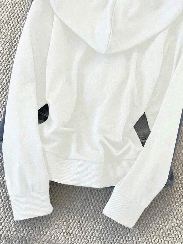 Moletom Cropped Com Zíper Estilo Minimalista