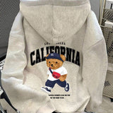 Moletom Ursinho California Com Capuz E Estampa Costas