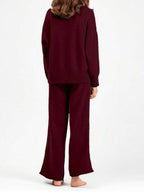Conjunto Tricô Oversized Com Calça Pantalona