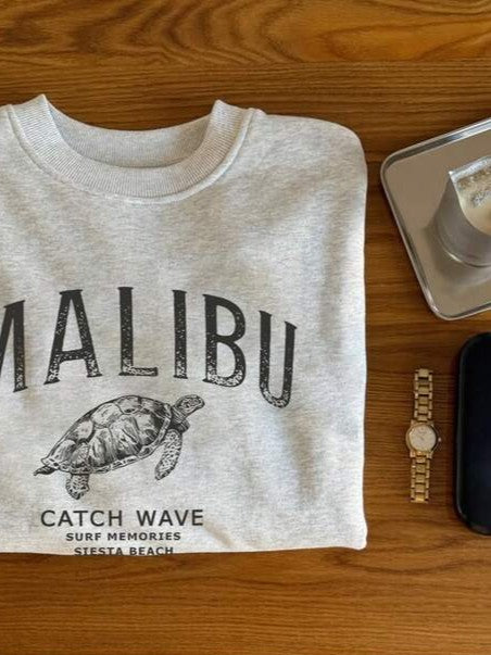 Moletom Malibu Catch Wave Com Estampa Tartaruga