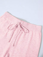 Conjunto Tricô Com Cardigan Cropped E Calça Pantalona
