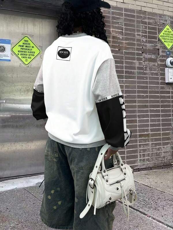 Moletom Oversized New York College Streetwear
