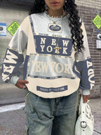 Moletom Oversized New York College Streetwear