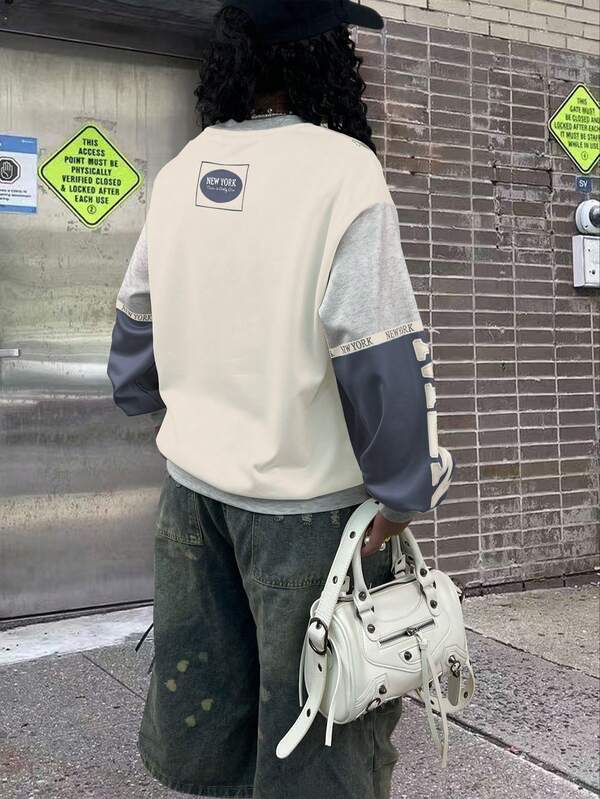 Moletom Oversized New York College Streetwear